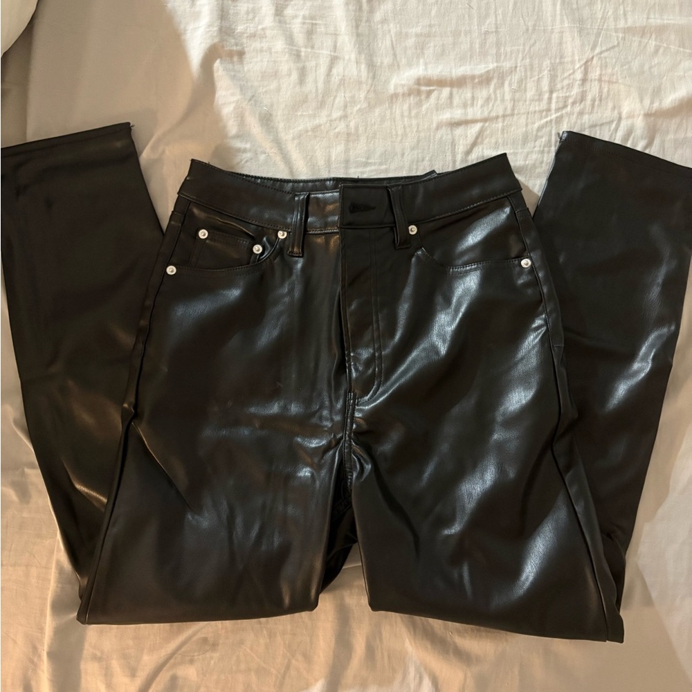 Black H&M Leather Pants